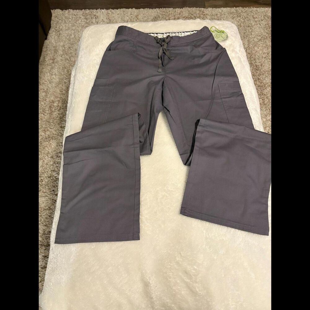 HEALING HANDS WOMENS SCRUB PANTS XS NEW‎ WITH TAGS PEWTER  9022